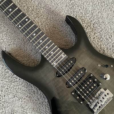 Grey Burst SSH Guitar Tiger Maple Top Basswood Body, Maple Neck image 3