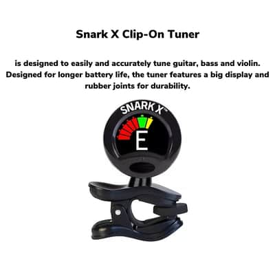 Snark X Clip-On Tuner for Guitar, Bass and Violin - Black image 2