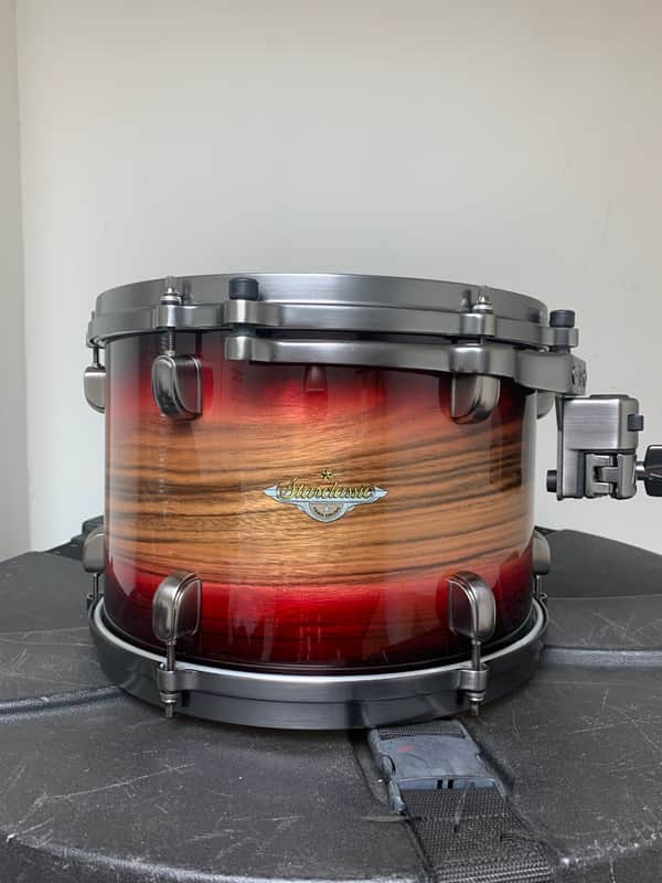Tama Starclassic Maple Exotic Ruby Pacific Walnut Burst 13x9 Rack Tom w/ Smoked Black Nickel Hardware image 1