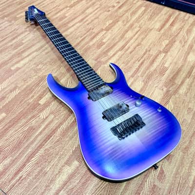 🔥2019🔥 Ibanez RGA71AL Axion Label 7 String~ Indigo Aurora Burst~ Bare Knuckle! image 3