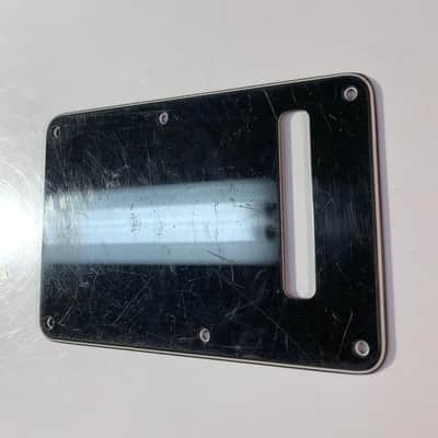 Fender Stratocaster 3-Ply Modern Style Back Plate Tremolo Cover Black image 2