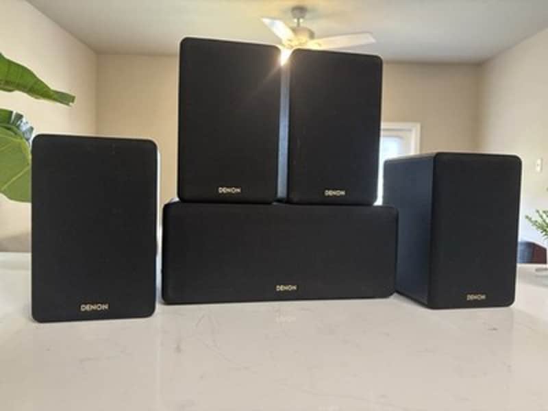 ⭐️Denon SC-53C Center Speaker⭐️w/ Four SC-53S Satellite Speakers⭐️Tested Working image 1