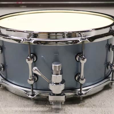 Ahead Steam Bent 1-ply Maple Snare Drum 6x14 Custom Porcaro Blue Finish image 3