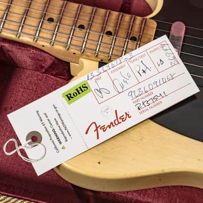 Fender - Custom Shop 1954 Journeyman Relic® Telecaster® Electric Guitar - 1-Piece Rift Sawn Maple Neck Fingerboard - Aged Nocaster® Blonde - with Deluxe Hardshell Case - x7541 (9236091068-1) image 21
