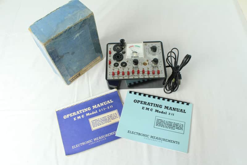 EMC Tube Tester Model 211 With Box And Manuals image 1
