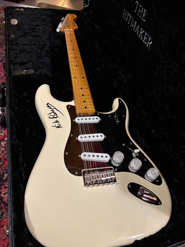 Fender Nile Rodgers Signature Hitmaker Stratocaster -signed-Olympic White