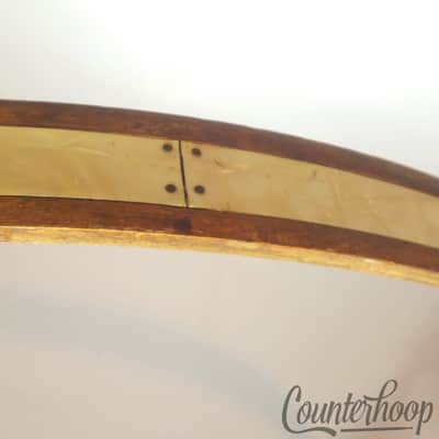 *Leedy 26" Bass Drum Hoop/Rim WMP 1-Ply Solid Maple Walnut Stain Vintage 20s USA image 3