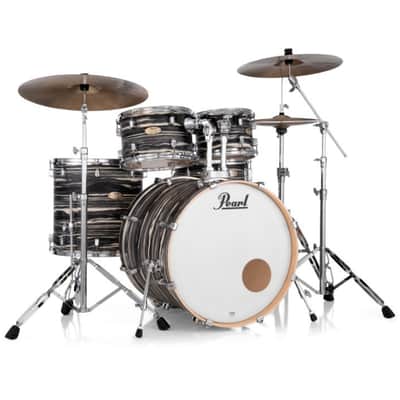Pearl DMPA925SPC875 Decade Maple Artisan 5-Piece Drum Shell Pack With 22" Bass Drum - Black Satin Marble image 2