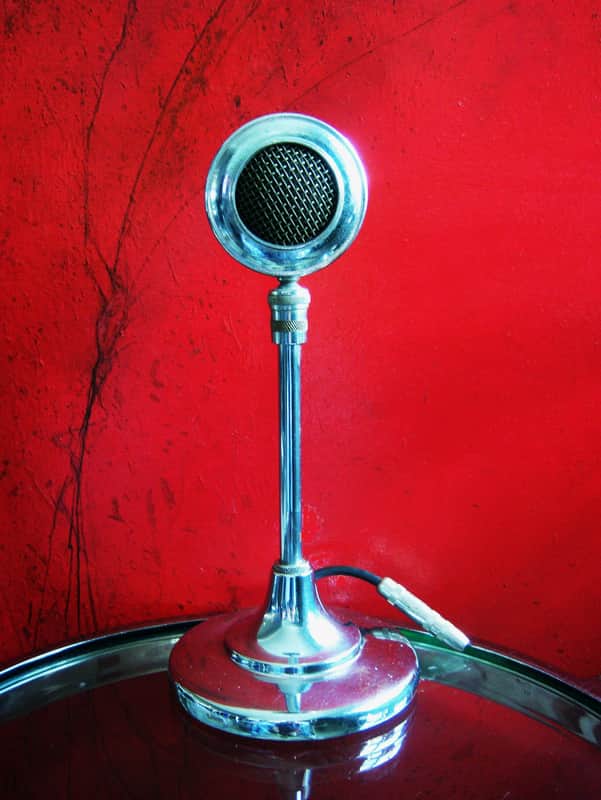 Vintage RARE Turner TC-5 crystal microphone Hi Z w period stand Brush Shure Astatic D104 Electro Voice image 1