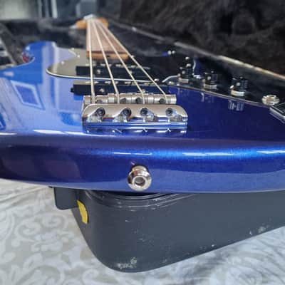 Fender American Standard Jazz Bass Fretless Custom Upgrades Mystic Blue 4-String image 13