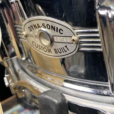 David Frangioni Collection, Rogers - 14x5" Metal, 5-Line, Dyna-Sonic, Chrome Over Brass, Snare Drum, With Beavertail Lugs, 1960's - Chrome image 4