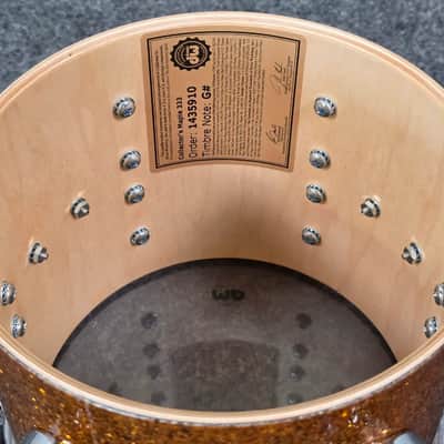 Used DW Collectors VLT 333 Maple 7pc Drum Set Burnt Orange Glass - Very Good image 12