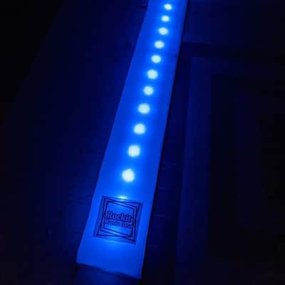 LED Guitar Strap Handmade White One Button Control Rechargeable image 3