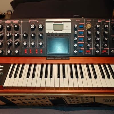 Moog Minimoog Voyager Select Series 44-Key Monophonic Synthesizer - Solar Cherry, with rare gold cutoff knob, VX-351 and CP-251