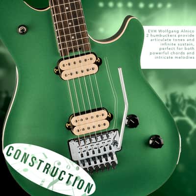 EVH Wolfgang Special 6-String Right-Handed Electric Guitar with Ebony Fingerboard, Maple Neck, and Basswood Body (Pelham Green) image 3