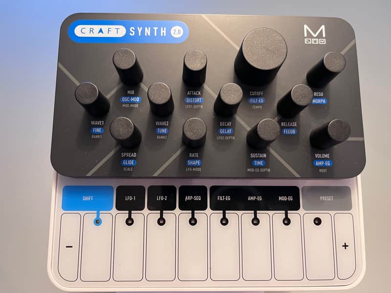 Modal Electronics CRAFT synth 2.0 Monophonic Virtual Analogue Wavetable Synthesizer 2018 - 2020 - White image 1