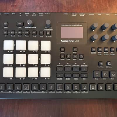 Elektron Analog Rytm MkII 2022 Black with PL-3 Protective Lid