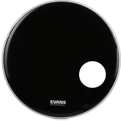 Evans EQ3 Resonant Black Bass Drumhead - 22 inch - With Port Hole image 2