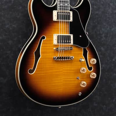 Ibanez JSM10-VYS John Scofield Signature Hollow Body Guitar 6-String - Vintage Yellow Sunburst + Case MS100C image 5