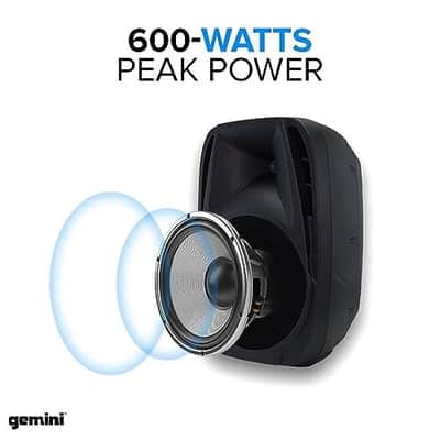 Gemini Sound ES-210MXBLU - Ultra-Portable Professional PA System with Dual 10" Speakers, Built-in Mixer, Bluetooth Streaming, Ideal for DJs, Musicians & Podcasters image 3