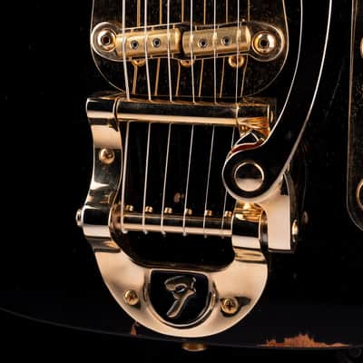 Pre Owned Fender Custom Shop Limited Edition Bow Tie Telecaster Custom Relic Black with OHSC image 5