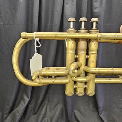 Conn Conqueror Vintage Bb Cornet - raw brass image 6