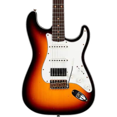 Fender Custom Shop Limited-Edition Double Bound HSS Stratocaster Journeyman Relic Electric Guitar Regular Aged 3-Color Sunburst
