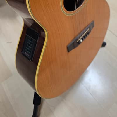 Landola J-800 Made in FINLAND Florentine Cutaway Jumbo Acoustic-Electric Guitar Finnish European EU Build with USA Shadow P4 4-band EQ pre-amp Vintage 80s 1980's Gibson Open-Book Headstock image 13
