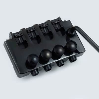 Black 4 String Electric Bass Bridge Tremolo System image 2