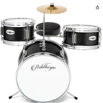 🎸3 Piece Junior Size Acoustic Drum Kit with Snare, Cymbal, and Throne🎸 image 2
