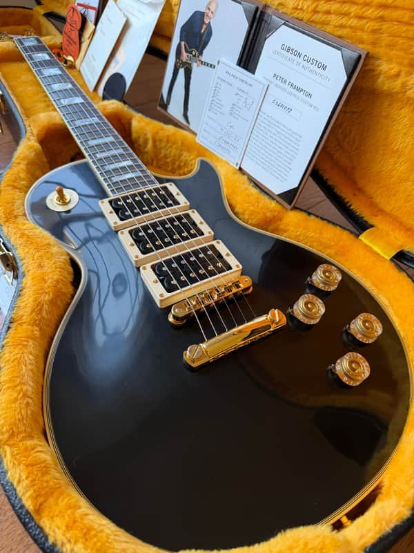 2026 Gibson Custom Shop Les Paul Custom Peter Frampton “Phenix” Inspired VOS - Ebony Black image 1