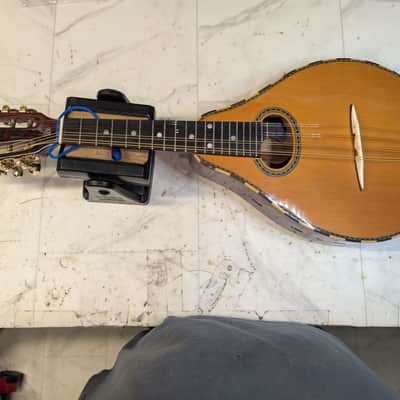 Taisamlu A-Shape Mandolin with strap and soft case.  Fresh set up.  New strings.  Nut and bridge saddle are bone.  Plays nicely.  Sounds great.  Its loud! image 3
