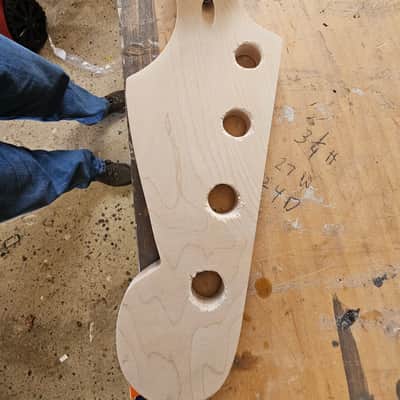 No Brand - 1Homemade other no name Modeled after Fender Jazz Neck 2000 - Wood color image 11