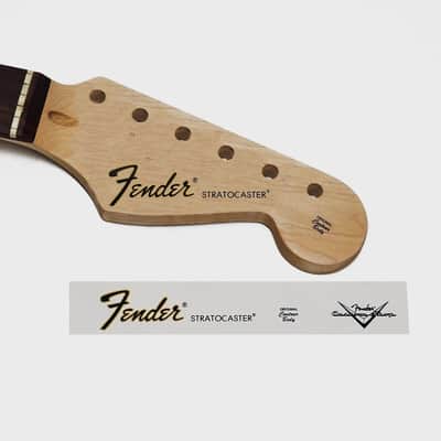 Fender Strat Waterslide Guitar Headstock Decals with Custom Shop Logo (Set of 2) image 3