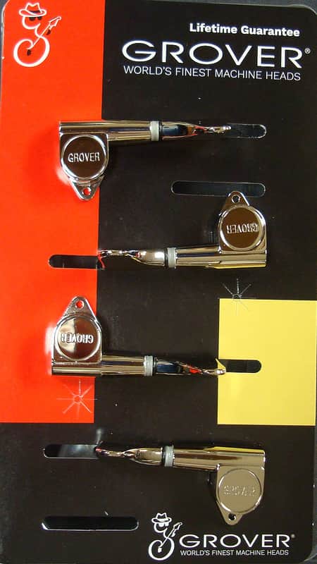 Grover 144N Mini Bass Guitar Tuning Machines 2 + 2, Nickel image 1