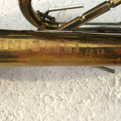 Getzen 90 Deluxe Trumpet, 1949, USA, Gold Lacquer, Tags, Case, Very Clean image 5