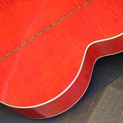 2015 Gibson SJ-200 Acoustic Guitar Trans Cherry Red + OHSC Owned By Lzzy Hale & Joe HottingerHalestorm image 17