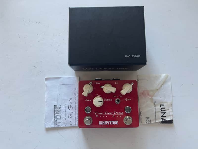 LunaStone Pedals Wise Guy True Overdrive Boost Guitar Effect Pedal + Box image 1