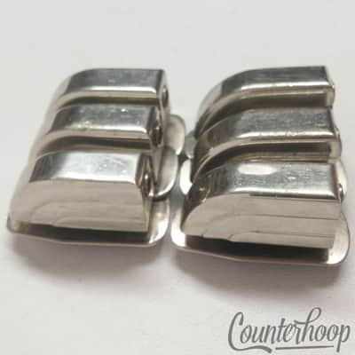 *Leedy 6x Beavertail Tom/Snare Drum Lugs Nickel Metal Washer Elkhart USA 40s-50s image 2