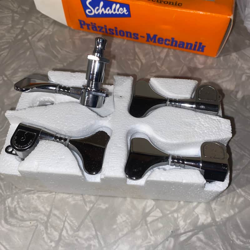 NEW Schaller M4La Lite Bass Tuners 4 In Line - Made In Germany IN ORIGINAL BOX image 1