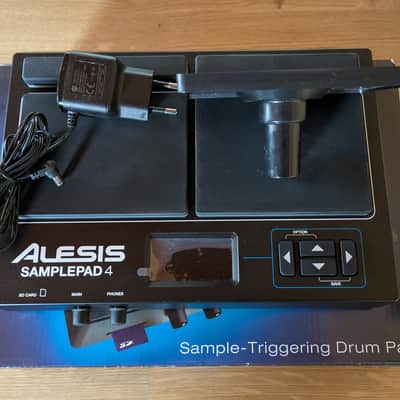 Alesis SamplePad 4 Compact 4-Pad Percussion and Sample-Triggering Instrument 2020s - Black image 1