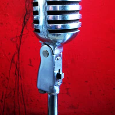 Vintage 1940's Electro-Voice 950 Cardax Crystal Microphone Hi Z w E.V 423A stand prop display image 6