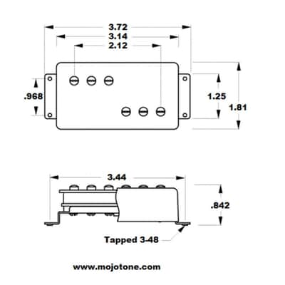 Mojotone '72 Clone Wide Range Humbucker pickup set - nickel image 3