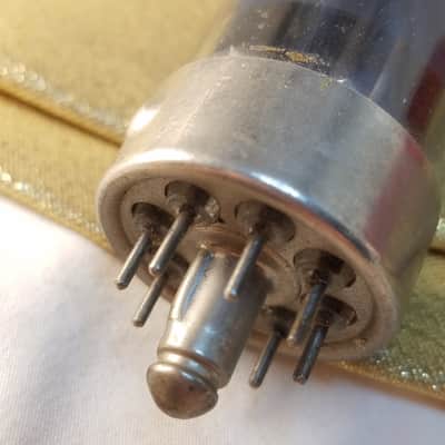 NU National Union 7N7 Loktal AT1000 TESTED Vacuum Tube greyglass T1 rare support rods triple mica early military dual triode (like 6SN7) 1941-1946 image 15