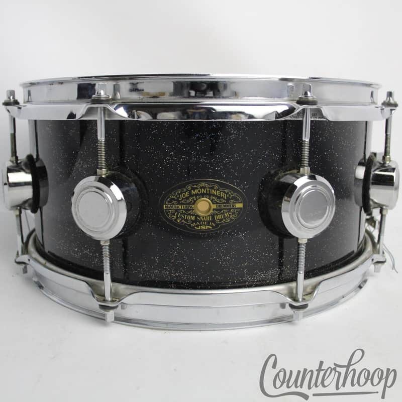 Joe Montineri 12x5.5"Black Galaxy Snare Drum Custom 8ply Maple Shell Turret Lugs image 1