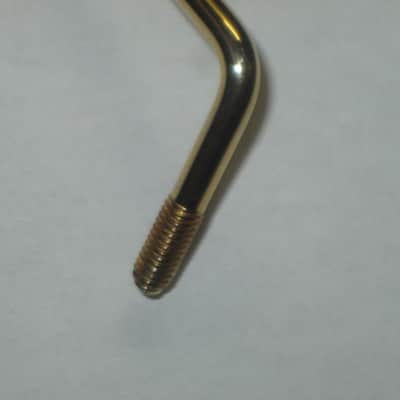 very lightly used Squier Gold Trem Bar with Black Tip, 6mm large threads (metric 6M, IMPORT) (for Squier Affinity and Classic Vibe Strat that use 6mm large thread trem bar - can be for other brand model guitars) 2000-2020 (NOT for USA or MIM Strats) RIGHT image 25