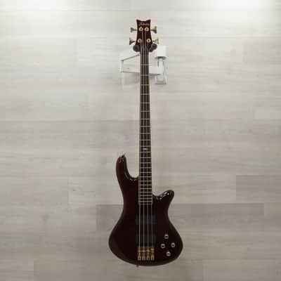 Used Schecter Elite-4 Bass Guitar Red image 4