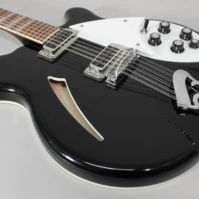 2012 Rickenbacker 360/12 12 String Electric Guitar In Jetglo Finish w/OHSC image 7