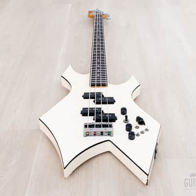 1985 B.C. Rich Warlock Bass NJ Series White Nikki Sixx w/ Active Preamp, Japan image 11