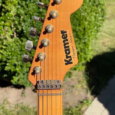 1981 Kramer Voyager Strat Head Black with Lightning Bolt and oil finished neck image 7